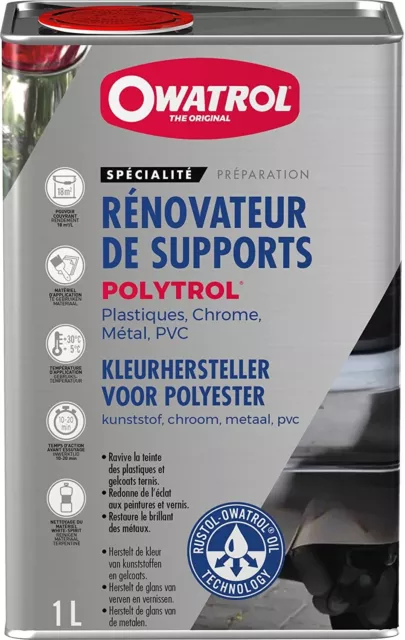 Polytrol 1L  Ravive Carrosserie Teinte Aspect Plastique Pare Choc Auto Voiture