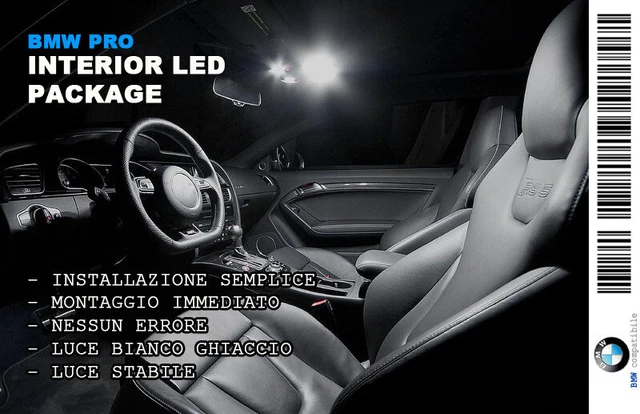 ✨ Set Lampadine Led Interni "Bmw Serie 5 (E60)" Bianco Ghiaccio (2003-2010) ✨