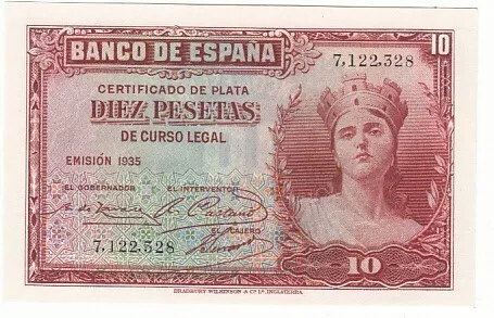 Espagne 10 Pesetas 1935 Neuf (Usa) Eue173