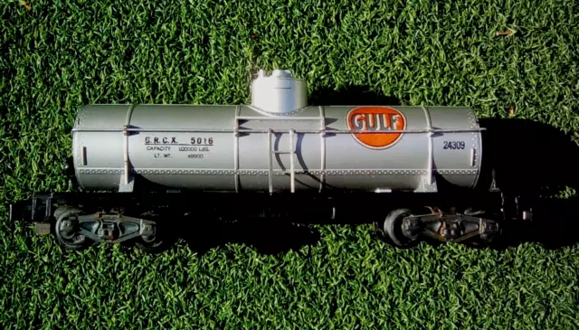 1960'S American Flyer S Gauge Gulf 24309 Single Dome Tanker Car Grcx 5016