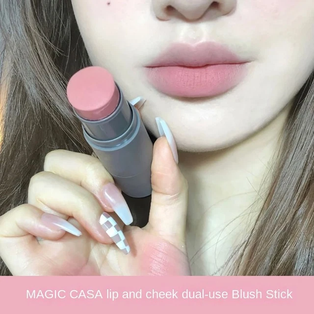 Long-lasting Face Makeup tool with Sponge Blush Beauty Wand Blush Stick  Women
