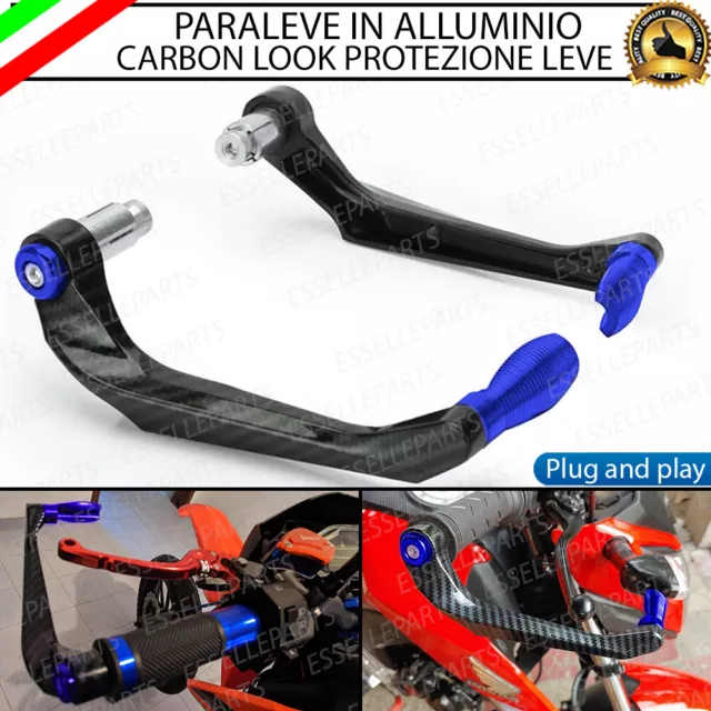 Paraleve Para Freno Frizione Carbon Look Blu Triumph Boneville Speedmaster