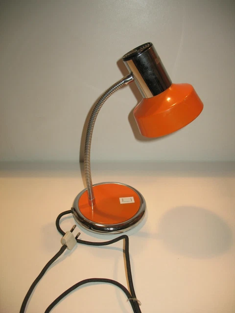 Lampe Sankey Targetti, 1970s, Italie Space Age Lampe de Bureau Orange - France