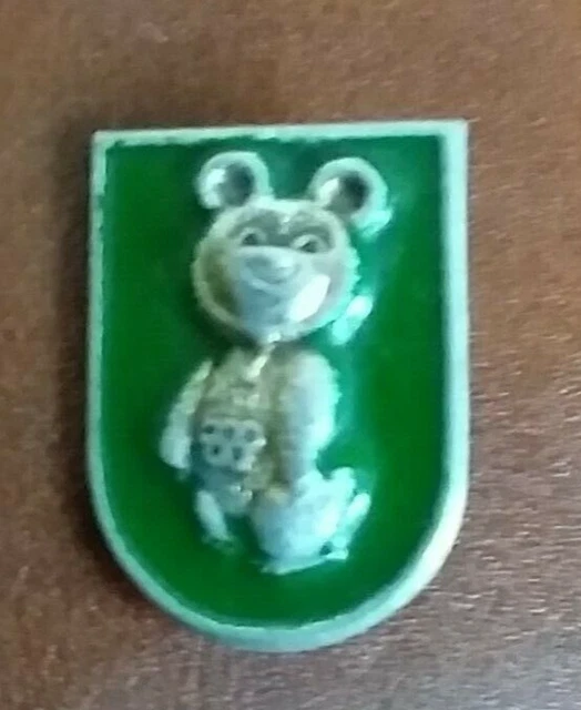 Badge Pin's Jeux Olympiques Moscou 1980 URSS - Misha La Mascotte - Occasion Originale