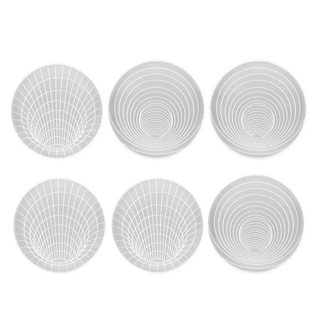6 piezas Moldes de montaña rusa de silicona hágalo usted mismo Moldes de taza de silicona Moldes de taza montaña rusa