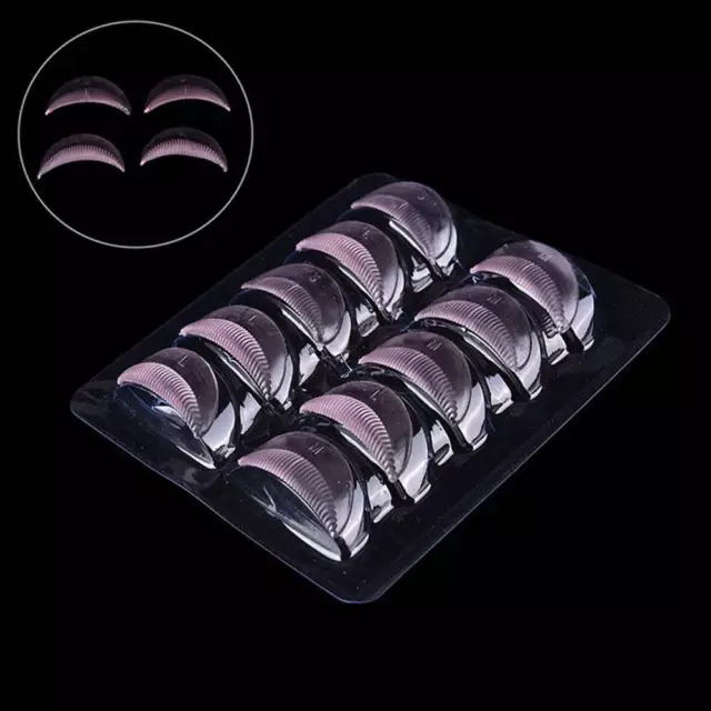 5 Pairs Reusable Eyelash Lift Perming Silicone Curler Curling Pads Rods Shields