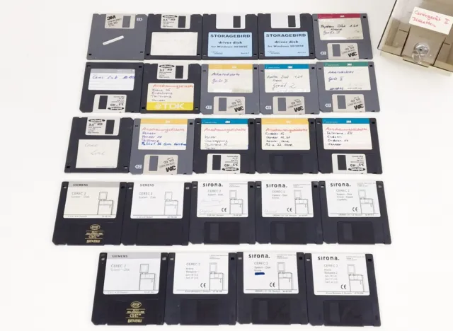 24x Sirona CEREC 2 System Disc Software Diskette Disk Programm CAD/CAM  Dental