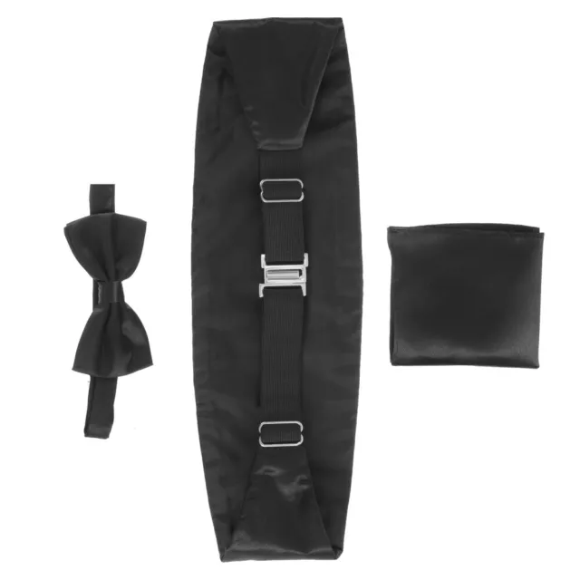 BLACK PROM DRESS Maroon Tie 3pcs Formal Satin Set for Men-FT $9.99 ...