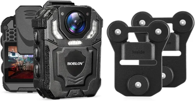 BOBLOV 2k 1440p Police Camera Body Camera with Audio Law Enforcement Record 128G