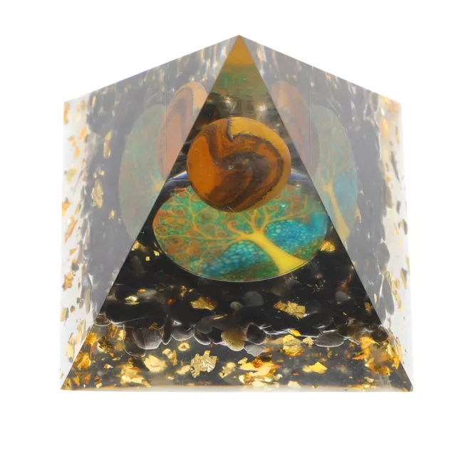 Bola de cristal de pirámide de acrílico adorno de Navidad adorno tapicería