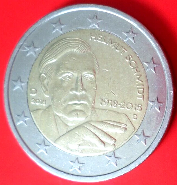 2 Euro Münze Helmut Schmidt 1918 Bis 2015 Wert PIÈCE DE MONNAIE Allemagne 2 Euros 2015 Helmut SCHMIDT 1918-2015