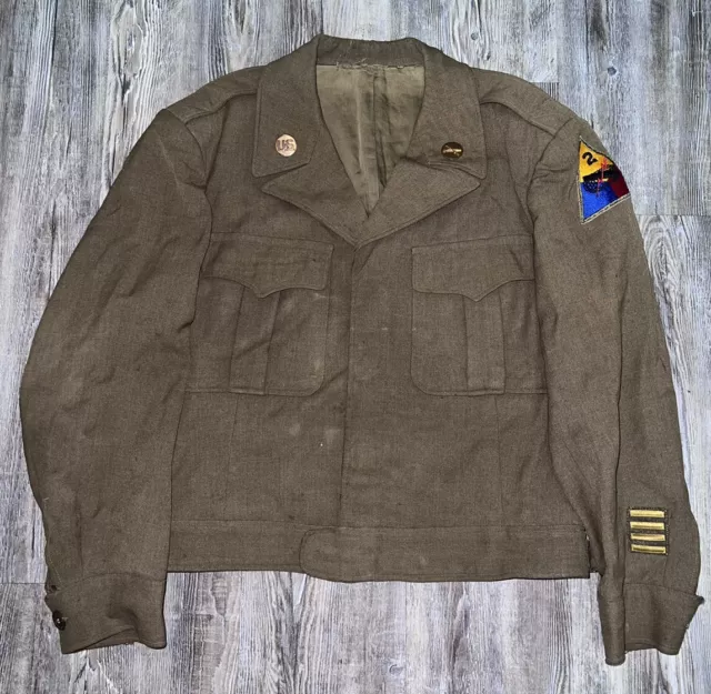 WW2 US ARMY 2nd Armored Division Rare Corps Ike Jacket Size 40S £144.44 ...