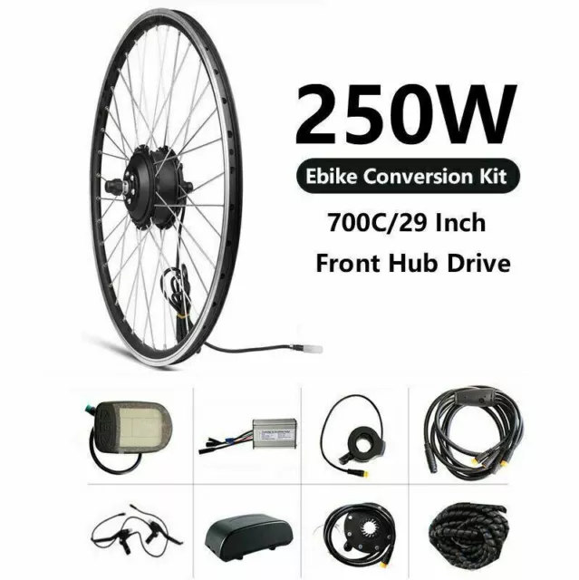 700C 29" 36V 250W Electric Bike Conversion Kit Front Hub Wheel Gear Motor Kit