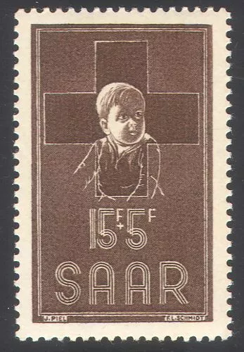 Saar 1954 Red Cross/Medical/Health/Children 1v (n29838)