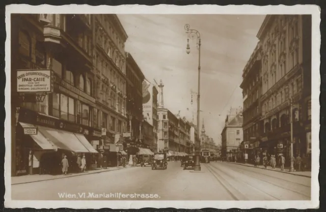 Foto-AK Wien VI, Mariahilferstrasse detail 1930 gelaufen nach Graz