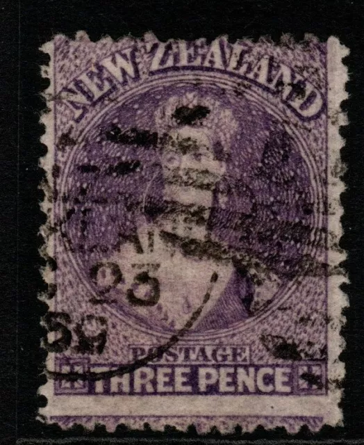 NEW ZEALAND SG118 1867 3d DEEP MAUVE p12½ USED