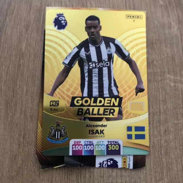 Panini Adrenalyn XL Premier League 2023/2024 Alexander Isak Golden Baller #8