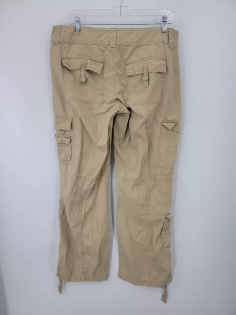 Vintage Aeropostale Pants Womens 11/12 Kahak Cargo Wide Leg Cinch Hem Y2K 90s 2