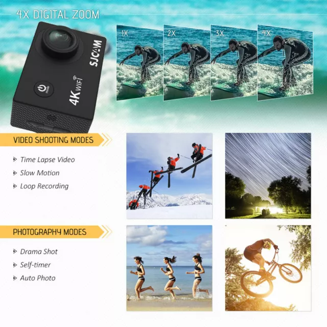 4K SJCAM SJ4000 AIR WIFI Sports DV Action Camera HD 1080P Waterproof Camcorder 3