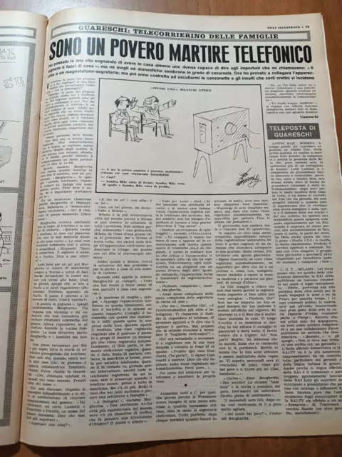 clipping / ritaglio 1966 GIOVANNI GUARESCHI: SONO UN POVERO MARTIRE TELEFONICO