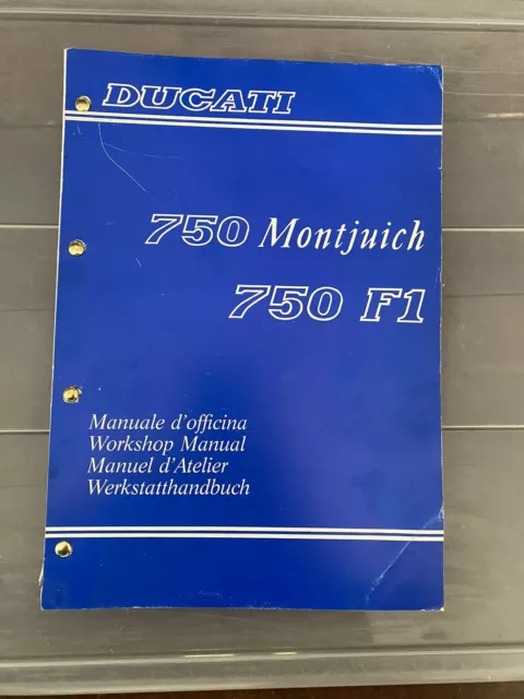 manuale officina ducati f1 750 Montjuich 1986 prima edizione originale