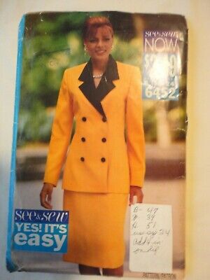 Vintage 1992 Sewing Pattern Loose Fitting Button Front Top & Skirt Size 16-24