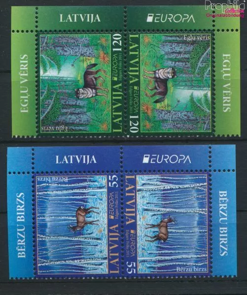 Briefmarken Lettland 2011 Mi 804K-805K (kompl.Ausg.) Kehrdruck postfrisch (96083