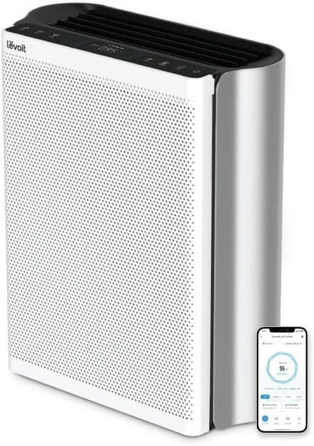 Luftrum Purificatore D’Aria Per Grandi Stanze Con Filtro Vero HEPA - Copertura 4646 Mq, Rimuove 99,9% Polline, Peli, Fumo E Odori - Silenzioso