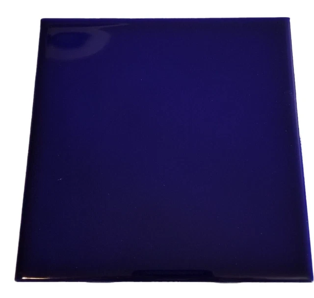 1pc Vintage Ceramic Tile 6 X 6 Cobalt Blue Mosaic Arts Crafts Kitchen Bathroom