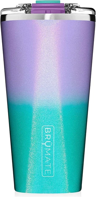 BrüMate Imperial Pint - 20oz 100% Leak-Proof Insulated Glitter Mermaid