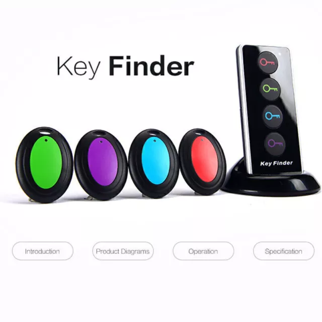 4 in1 Schlüsselfinder Keyfinder Funk Schlüssel Finder Sender mit 4 Empfänger