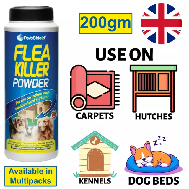 Flea Killer Powder 200g Treatment for Indoor & Outdoor Crawling Insect Killer