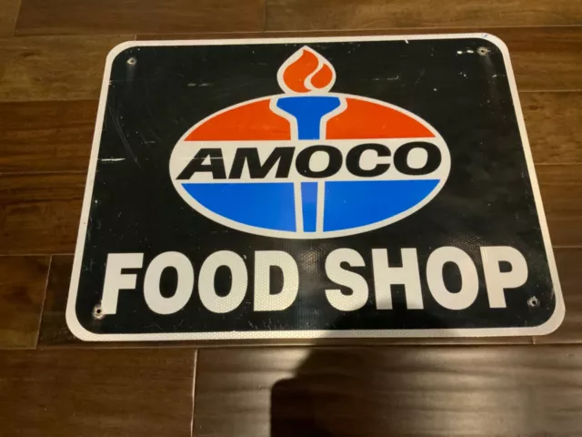 AMOCO Food SHOP Metal Sign original