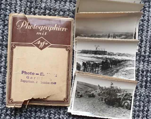 ORIGINAL GERMAN WW2 PHOTOGRAPHS in Packet GEBIRGSJAGER Mountain Troops ...