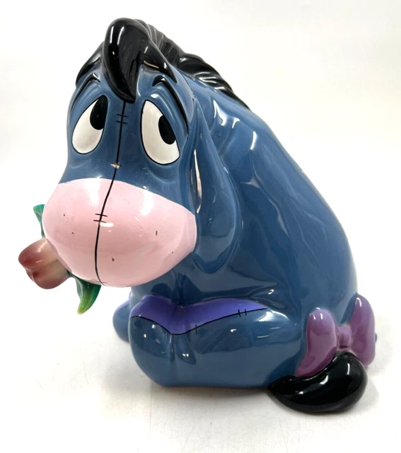DISNEY WINNIE THE Pooh Eeyore with Rose Large Money Box 9" T2750 D85 £
