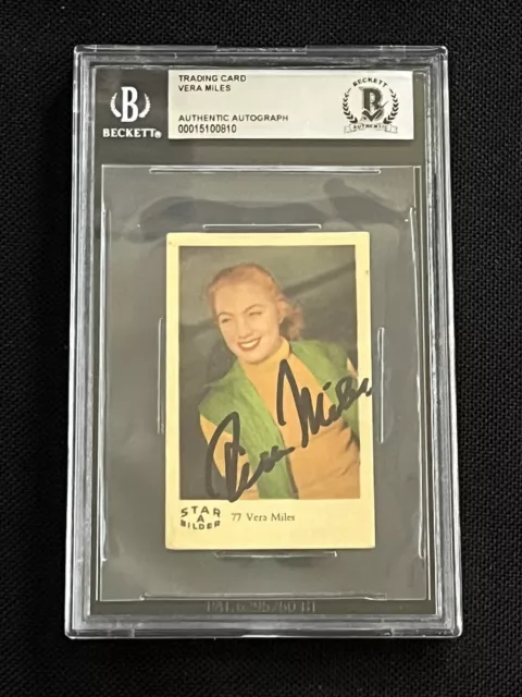 Vera Miles 1958 Dutch Gum Signed Autographed Card Beckett Bas Authentic