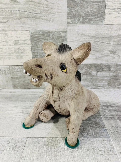Donkey Mule Statue Animal Accents Art Made In Pueblo Colorado 6" Tall Heavy