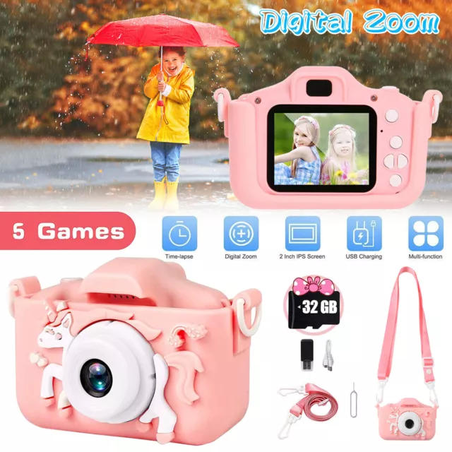 Digital Children Camera HD 1080P LCD Kids Camera Selfie Video Camera for Toddler