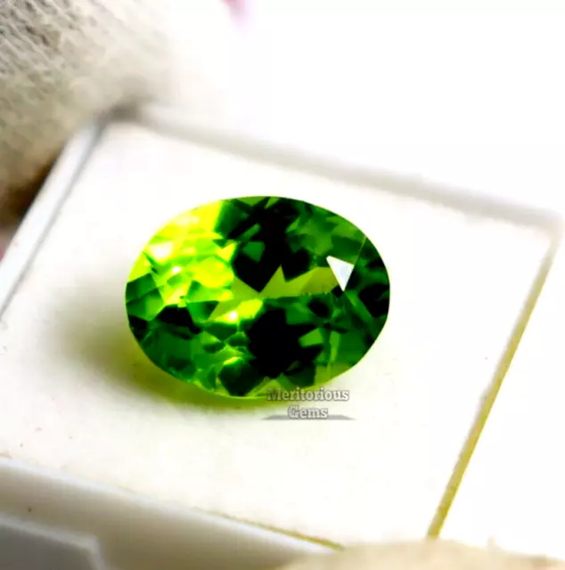 10 Ct Loose Gemstone Oval Cut Natural Green Peridot Certified