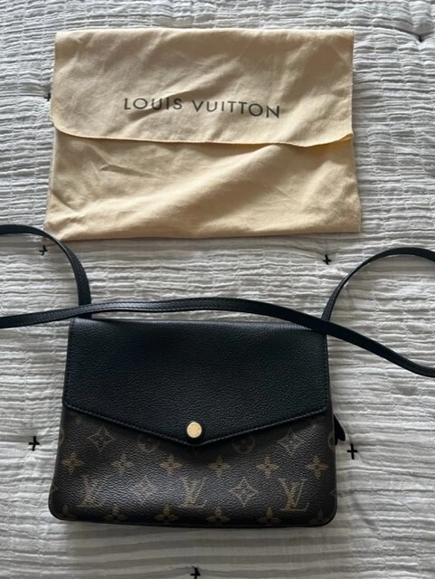 Authentic Louis Vuitton LV Twice Twinset Crossbody Bag in Black