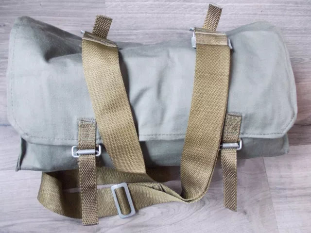 Genuine 80's Polish Army Canvas Webbing Bread Bag Military Satchel-NEW.