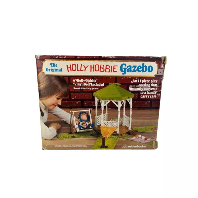 Vintage Holly Hobbie Fold Up Gazebo in Original Box Doll Only Hammock Swing