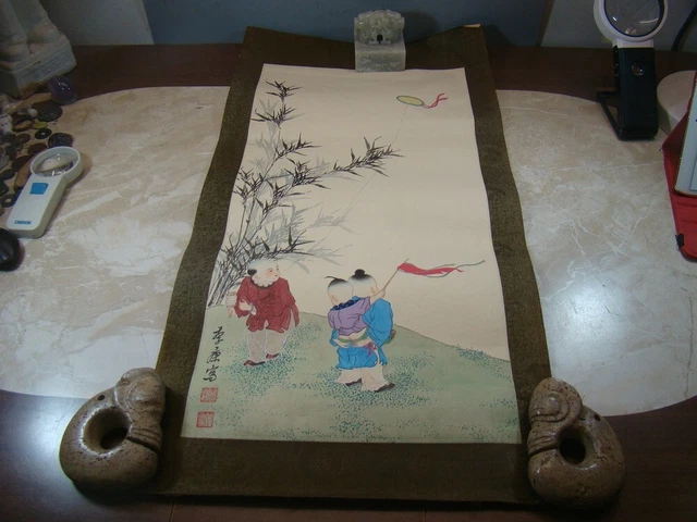 Chinese 1950's or early nice hand painted painting (combine ship 30 photo) m925