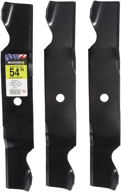 561549B 3-Blade Set for 54" Cut MTD, Cub Cadet, Troy-Bilt Replaces 742-3013, 759