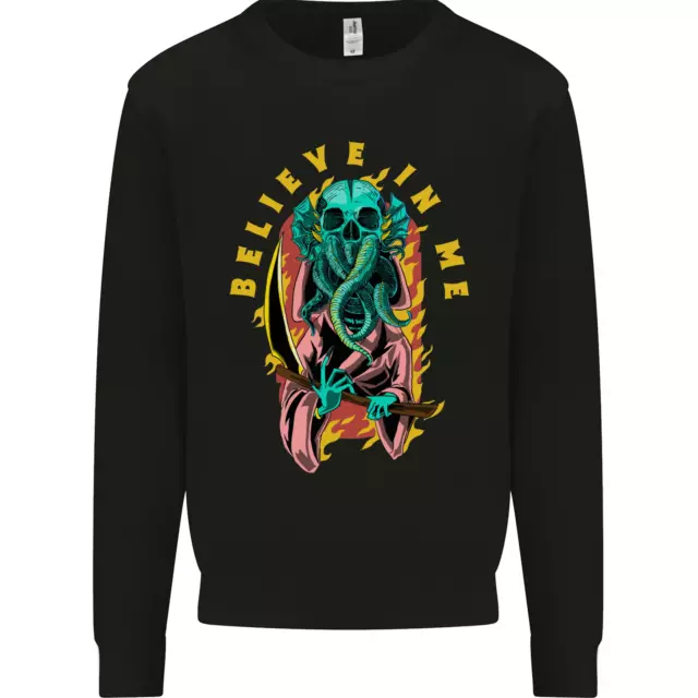 Felpa Maglione Cthulhu Believe in Me Octopus Kraken Skull