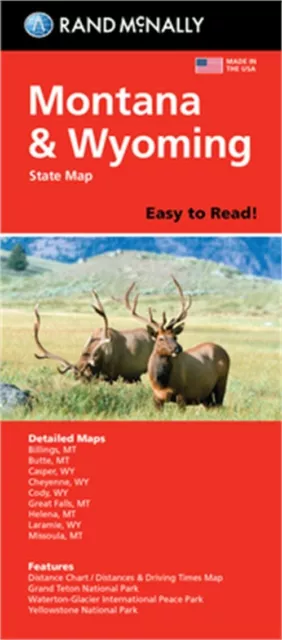 Rand McNally Easy to Read Folded Map: Montana/Wyoming State Map (Paperback or So