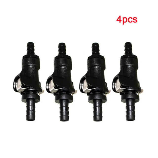 4x Motorcycle ATV Fuel Gas Line Quick Connect Disconnect Single Shut Off 5/16"