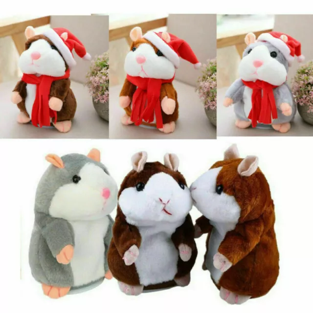 Cheeky Hamster Repeats What You Say Electronic Pet Talking Plush Toy Cute Gift