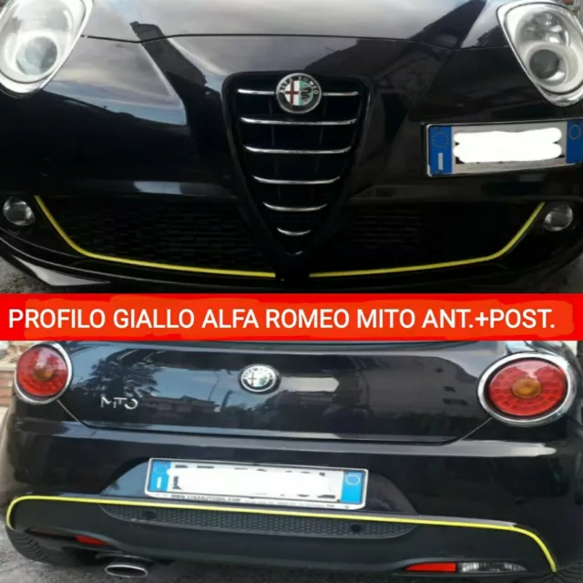 Profilo Bordino Rosso Adesivo Alfa Romeo Mito Dam Paraurti Posteriore