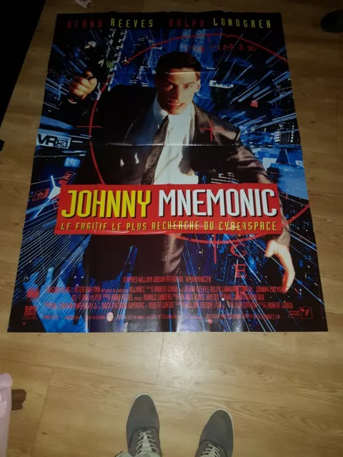 Affiche de cinéma d'époque du film: JOHNNY MNEMONIC de 1995 (120x160cm)